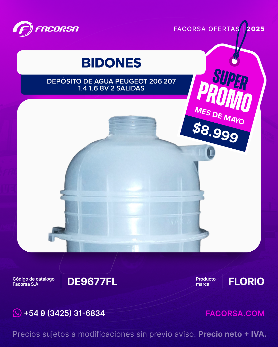 Oferta Bidones Mayo 2025 - FACORSA