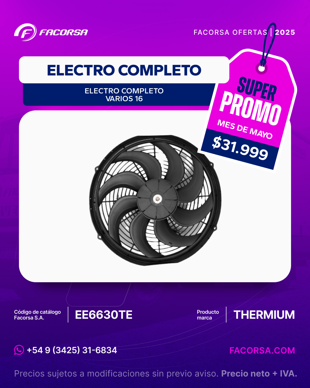 Oferta Electro Completo Mayo 2025 - FACORSA