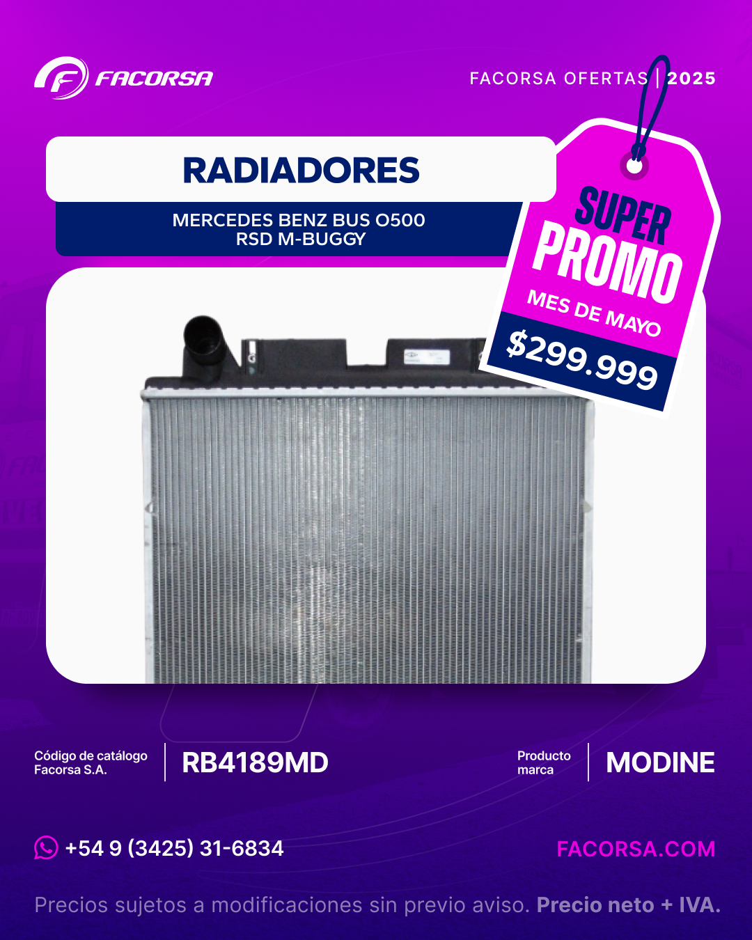 Oferta Radiadores Mayo 2025 - FACORSA