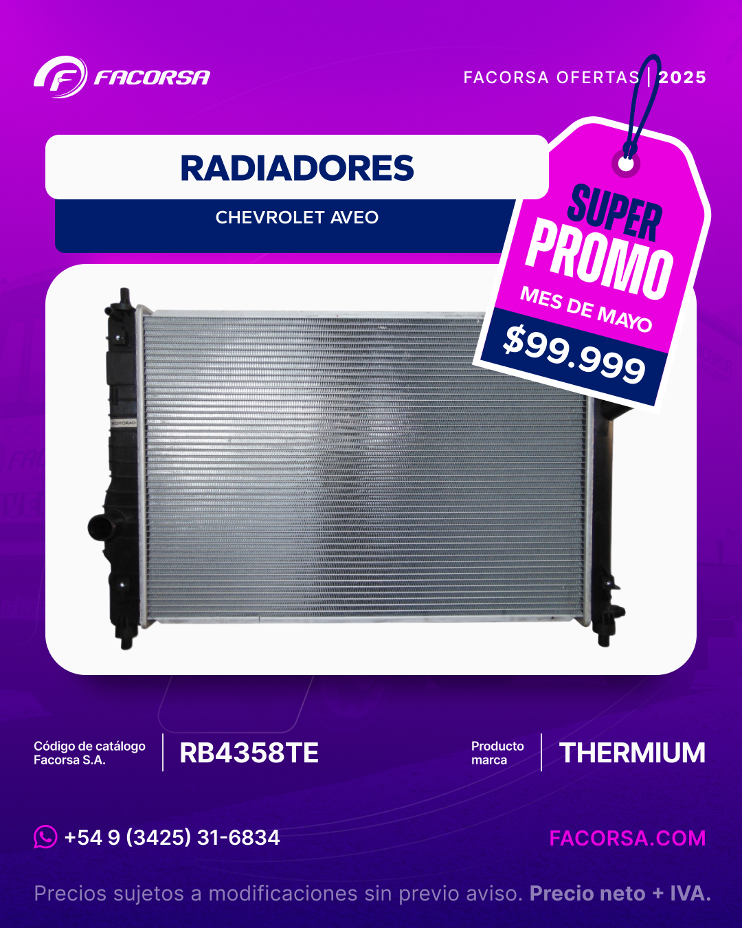 Oferta Radiadores Mayo 2025 - FACORSA