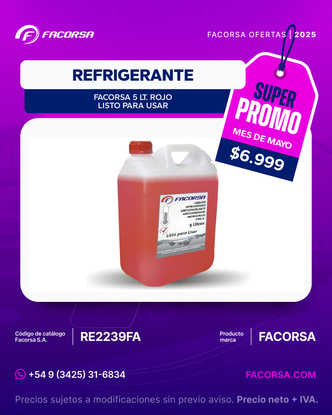 Oferta Condensadores Mayo 2025 - FACORSA