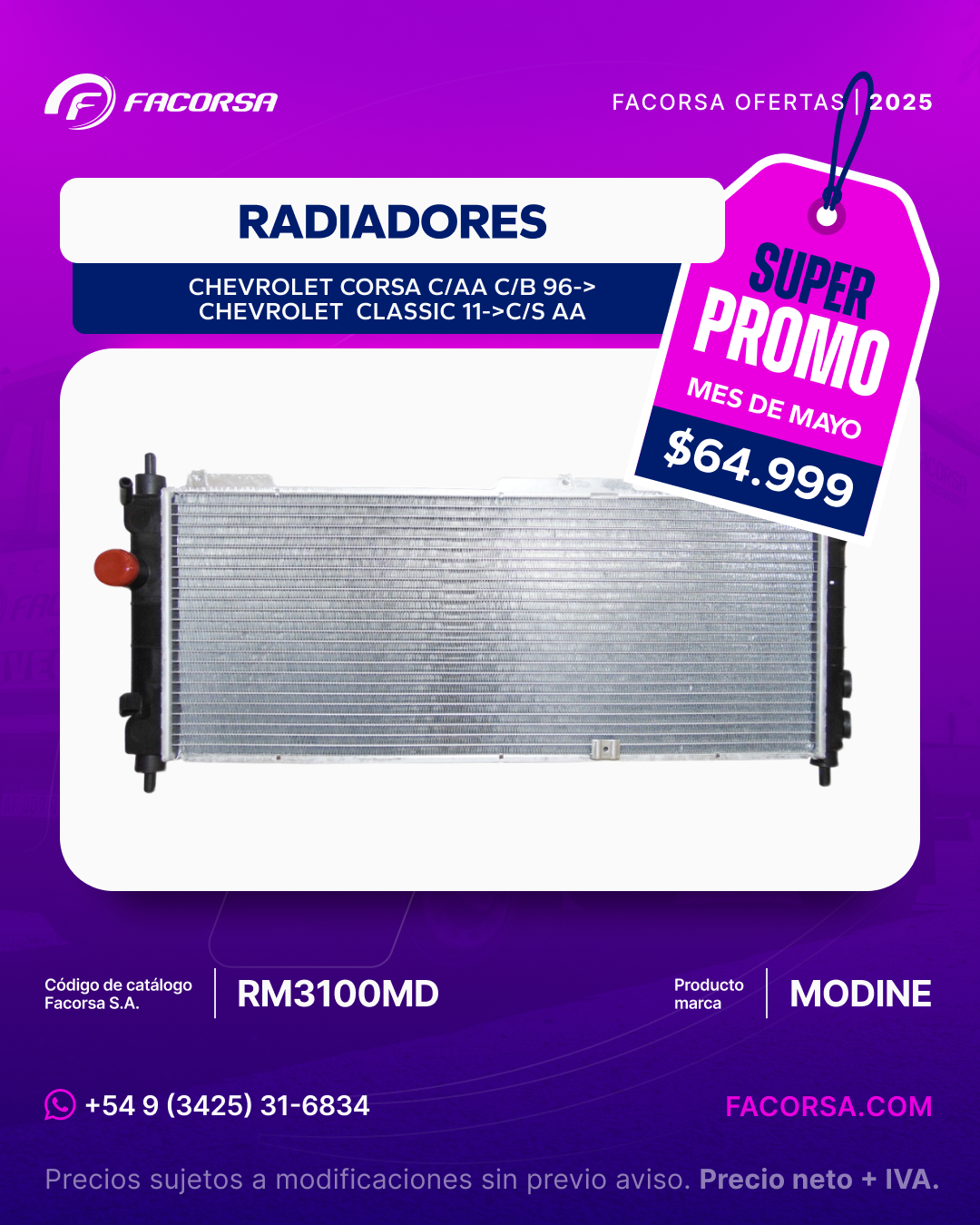 Oferta Radiadores Mayo 2025 - FACORSA