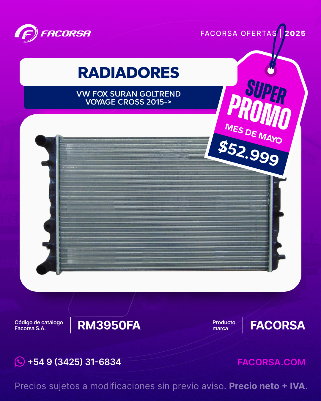 Oferta Radiadores Mayo 2025 - FACORSA