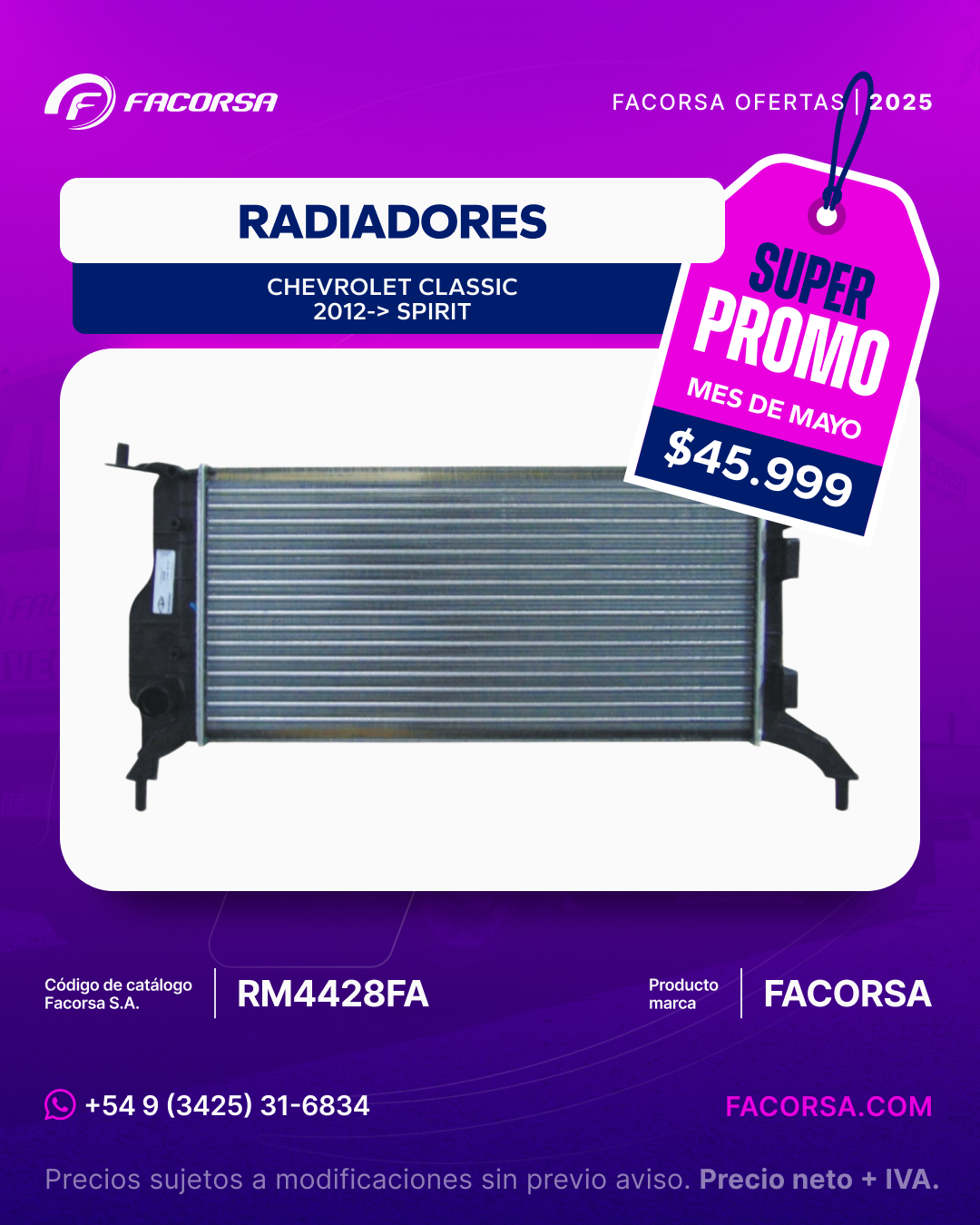 Oferta Radiadores Mayo 2025 - FACORSA
